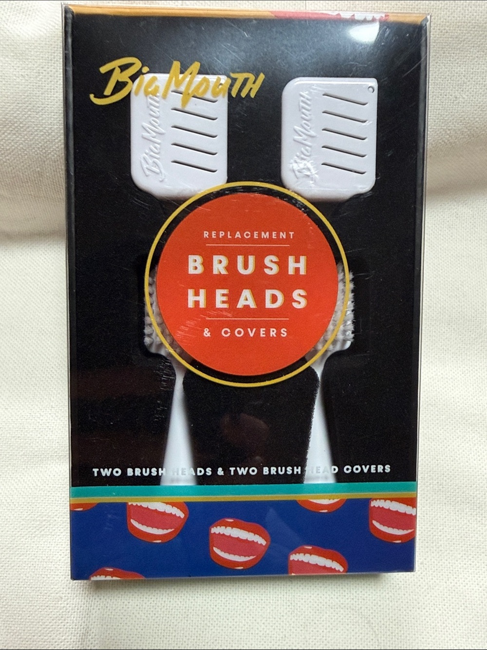 Big Mouth Replacement Brush Heads & Covers - White